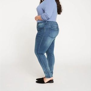 Universal Standard The Seine Mid Rise Skinny Jeans Distressed Blue New